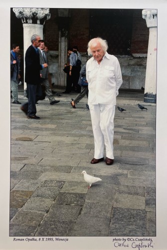 Fotografia, Czesław Czapliński „Roman Opałka, 8 X 1995, Wenecja"