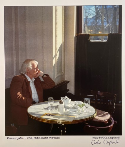 Fotografia, Czesław Czapliński „Roman Opałka, II 1996, Hotel Bristol, Warszawa"