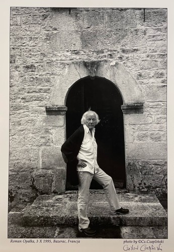 Fotografia, Czesław Czapliński „Roman Opałka, 3 X 1995, Bazerac, Francja"