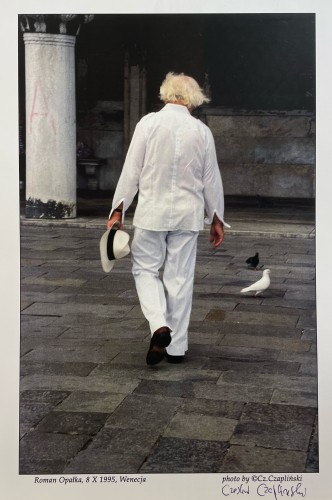 Fotografia, Czesław Czapliński „Roman Opałka, 8 X 1995, Wenecja"