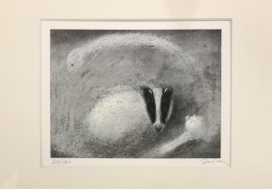 Inkography, „Zima (Winter)" Józef Wilkoń, dimension L, S modern art, contemporary art, animals