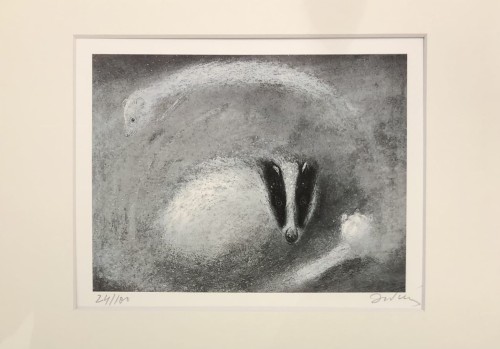 Inkografia, Józef Wilkoń, Zima, sztuka współczesna, rozmiar L 37*49cm