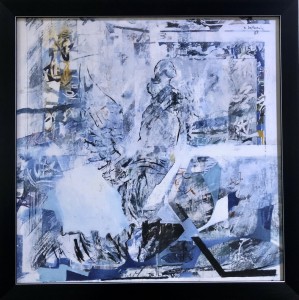 Krzysztof Wojtarowicz , giclee na pótnie, 59,5 x 59,5 cm„Bez tytułu", sztuka współczesna, abstrakcja