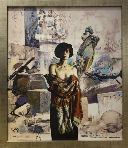 Giclee painting, „No title" Krzysztof Wojtarowicz, 69 x 59 cm