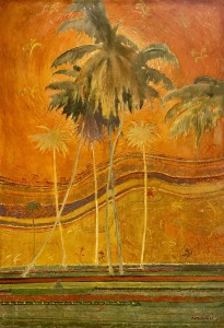 Oil painting on canvas „Batik" Marek Ałaszewski, 200 x 120 cm, modern art, contemporary art