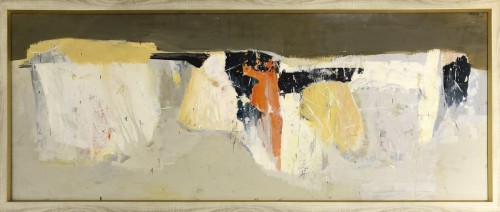 Obraz olejny na płótnie, „Nanga Parbhat”, Jolanta Caban, 60 x 150 cm