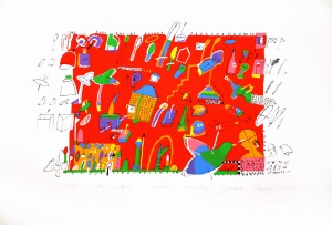 Art graphics, Jolanta Wagner „1789”, serigraphy, 50x70cm, 1995, modern art, contemprorary art