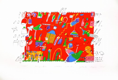 Art graphics, Jolanta Wagner „1789”, serigraphy, 50x70cm, 1995, modern art, contemprorary art