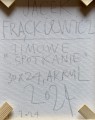 Jacek Frąckiewicz, obraz akryl, 30 x 24 cm, „Zimowe spotkanie"