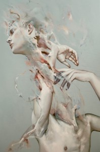 Denys Molerio, Inkografia, rozmiar L 57 x 37 cm,, abstrakcja, surrealizm „Detachment",  obrazy współczesne, sztuka współczesna