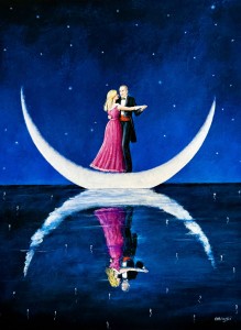 Rafał Olbiński, inkografia „Dancing to the end of love", 41 x 30 cm, sztuka współczesna