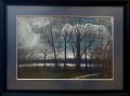 Józef Wilkoń, obraz pastel 50*68cm, „Marcowy las" , obrazy współczesne, sztuka współczesna, pejzaż, krajobraz