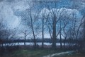 Józef Wilkoń, obraz pastel 50*68cm, „Marcowy las" , obrazy współczesne, sztuka współczesna, pejzaż, krajobraz