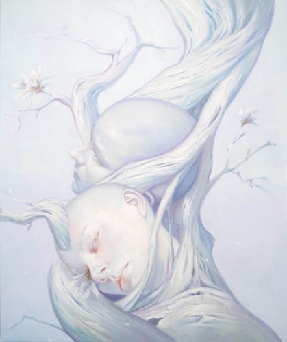 Denys Molerio, obraz olejny, abstrakcja, 120x 100 cm, „Return", obrazy współczesne, sztuka współczesna