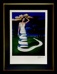 Rafał Olbiński, inkografia, surrealizm „Return to Itaka", inkografia, 66,5 x 51,5 cm, sztuka współczesna